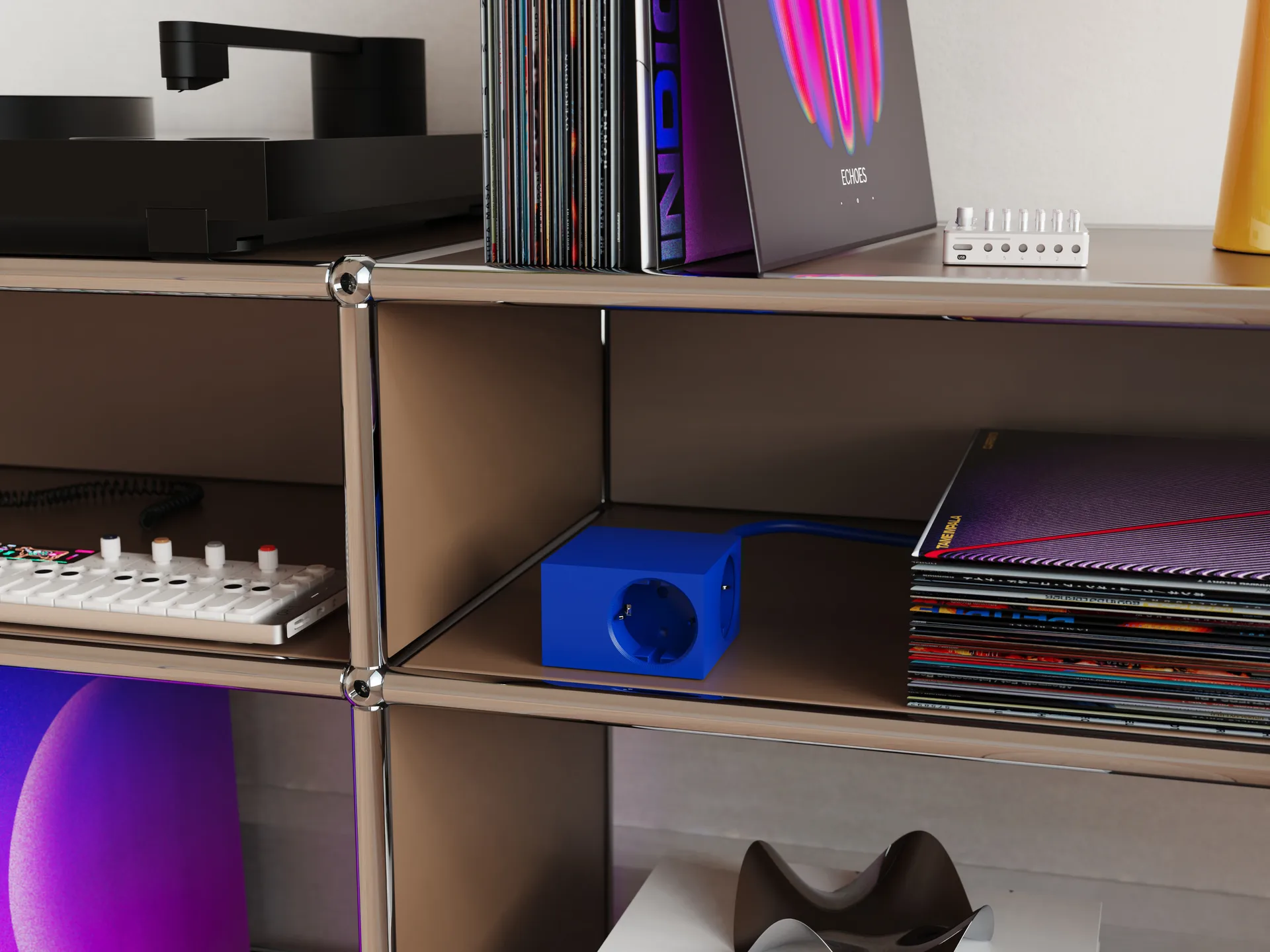 Cuboid+ grenuttag USB-C 30W 2 m, Catalina Blue Kord