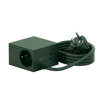 Cuboid+ grenuttag USB-C 30W 2 m - Dark Green - Kord