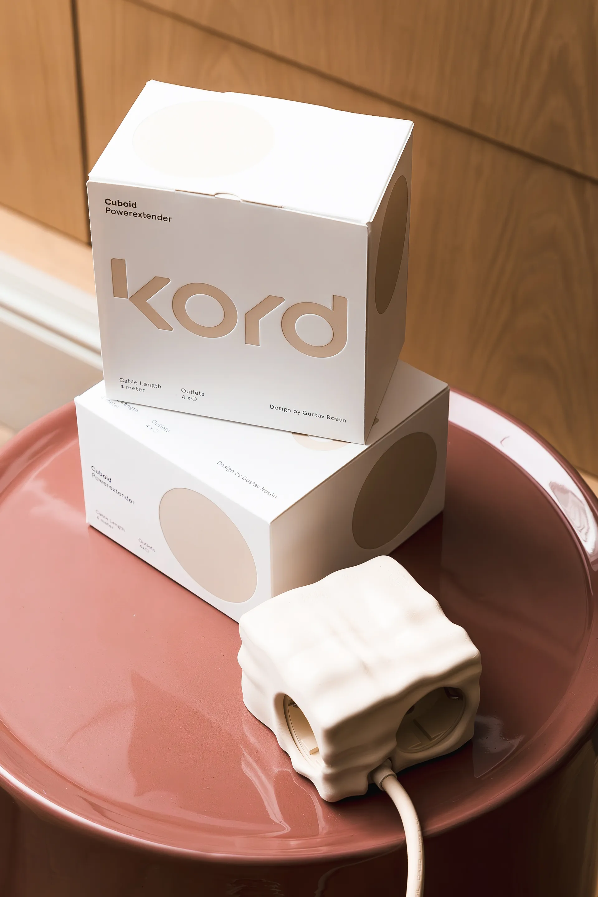 Cumulus+ case-skal till Cuboid+ grenuttag, Beige Kord