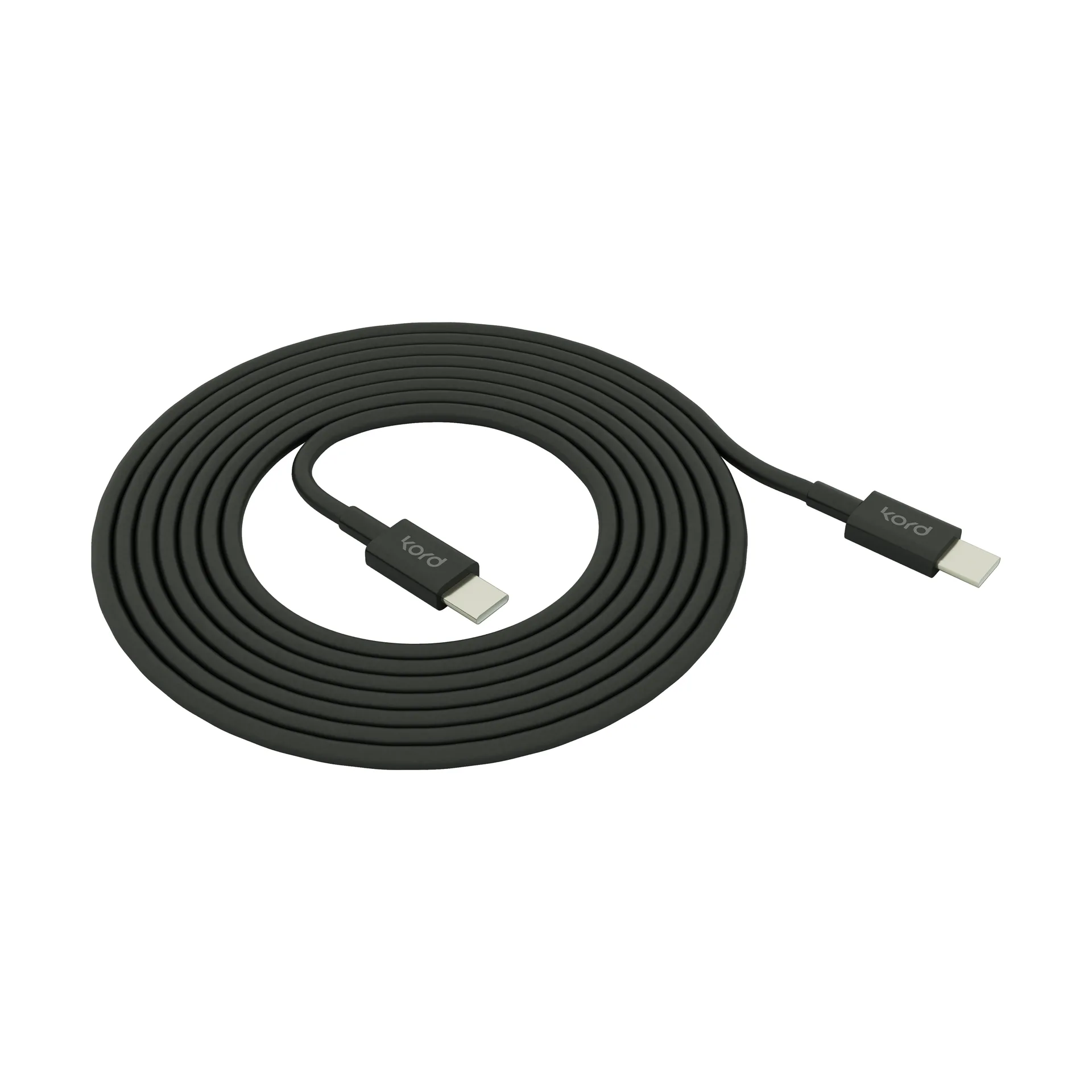 Kord USB-C till USB-C laddningskabel 1,8 m, Black Kord