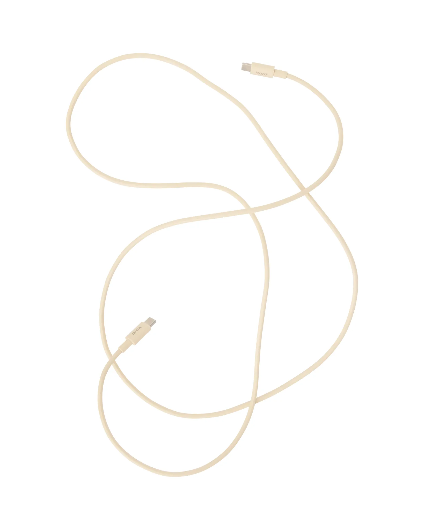 Kord USB-C till USB-C laddningskabel 1,8 m, Pearled Ivory Kord