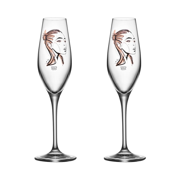 All about you champagneglas 24 cl 2-pack - Forever Yours - Kosta Boda