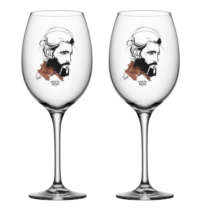 All about you vinglas 52 cl 2-pack, Wait for him (deep purple) Kosta Boda