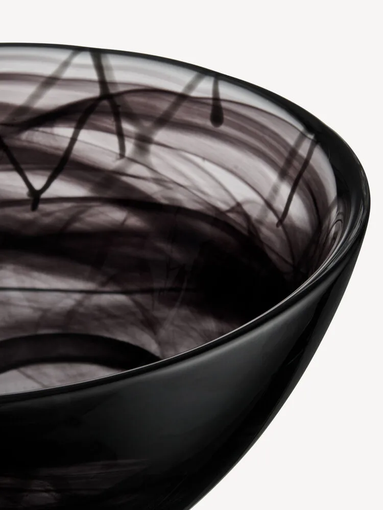 Contrast skål 230 mm, Svart-svart Kosta Boda