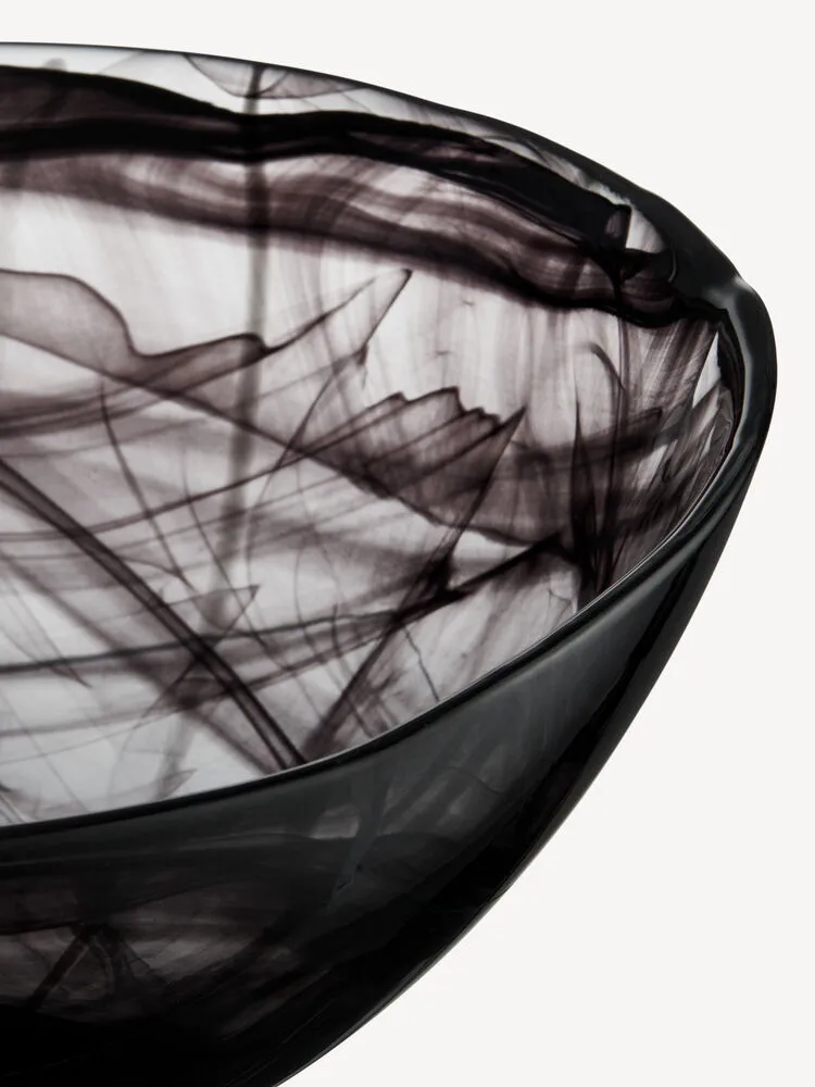 Contrast skål 350 mm, Svart-svart Kosta Boda