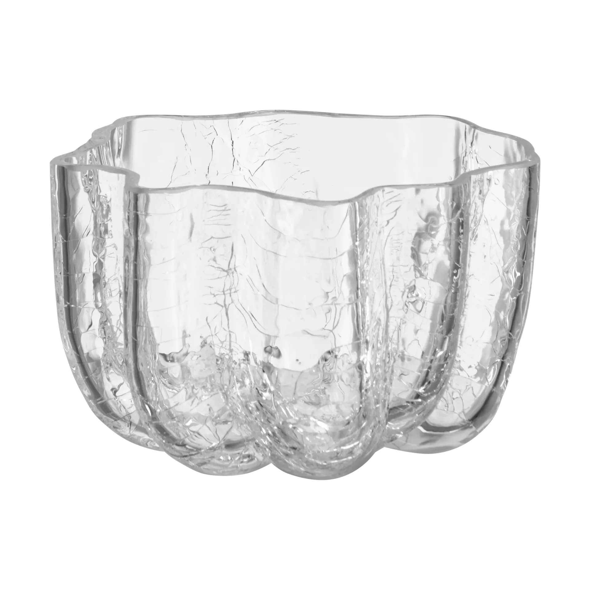 Crackle ljuslykta 5,8 cm, Klar Kosta Boda