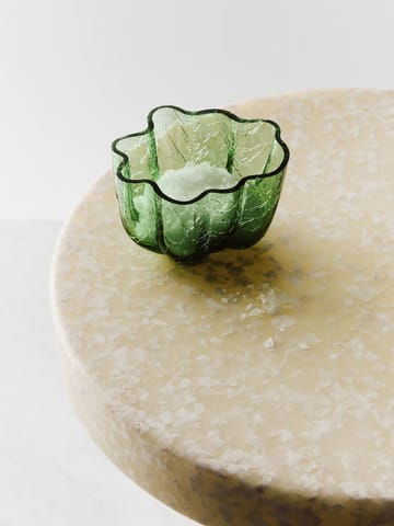 Crackle ljuslykta 5,8 cm - Mörkgrön - Kosta Boda