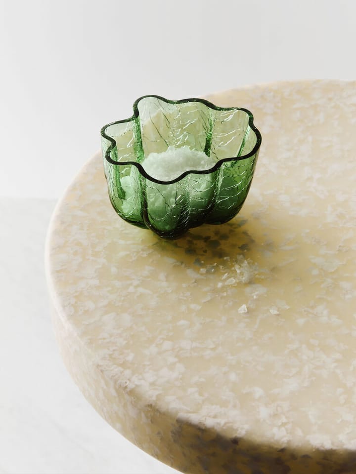 Crackle ljuslykta 5,8 cm, Mörkgrön Kosta Boda