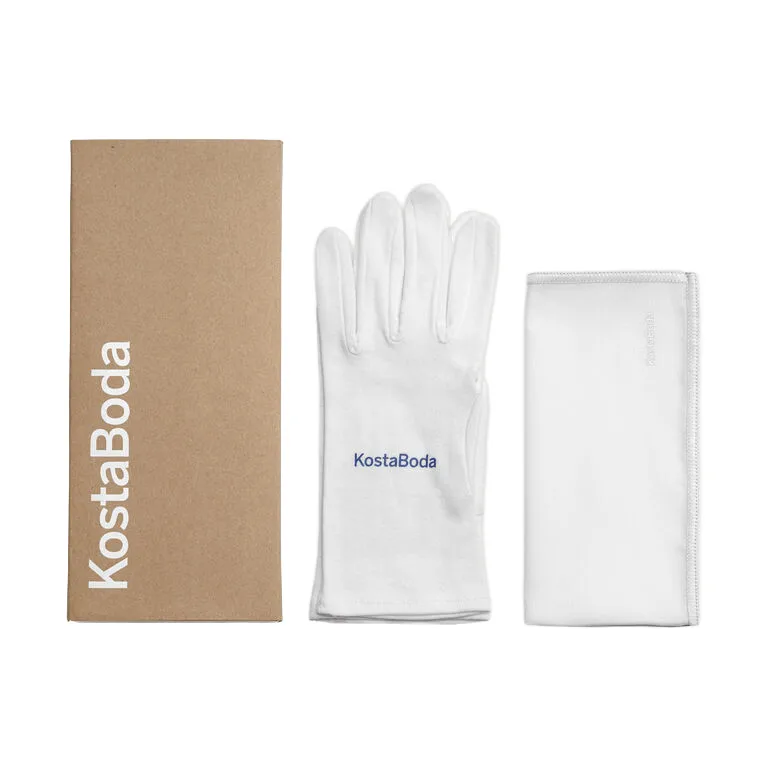 Kosta Boda glass care set box, Vit, small Kosta Boda