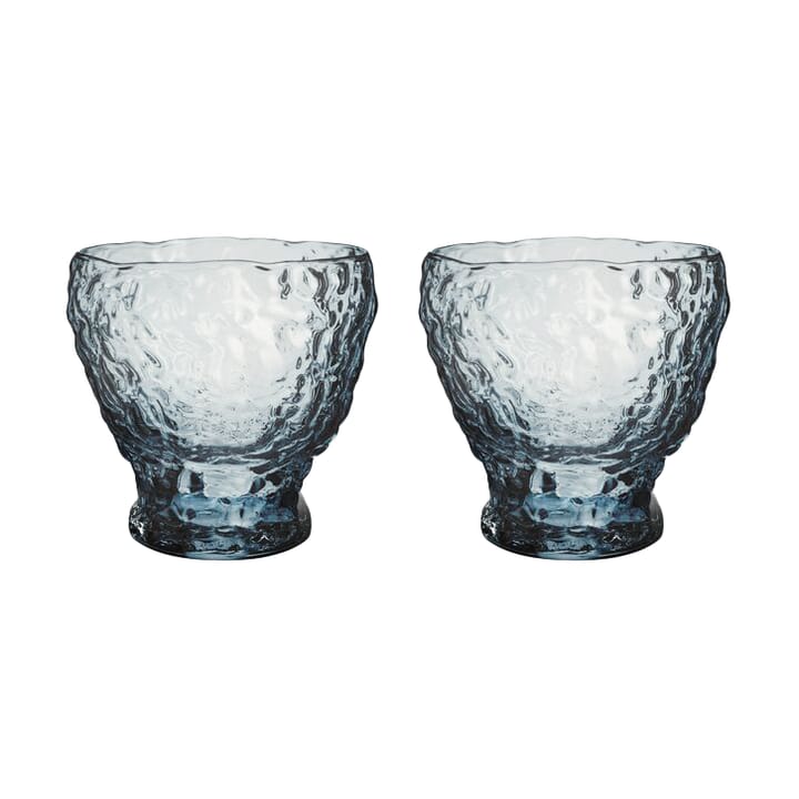 Moss tumbler glas cirkulär 33 cl 2-pack - Blå - Kosta Boda