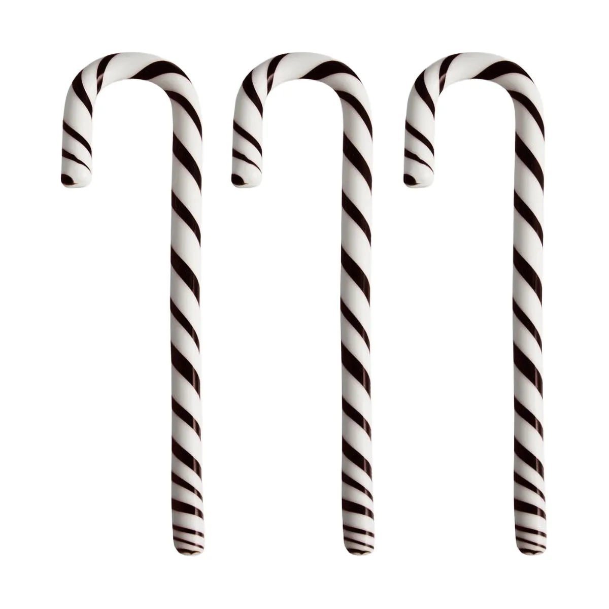 Polka käpp 17 cm 3-pack, Vit-svart Kosta Boda