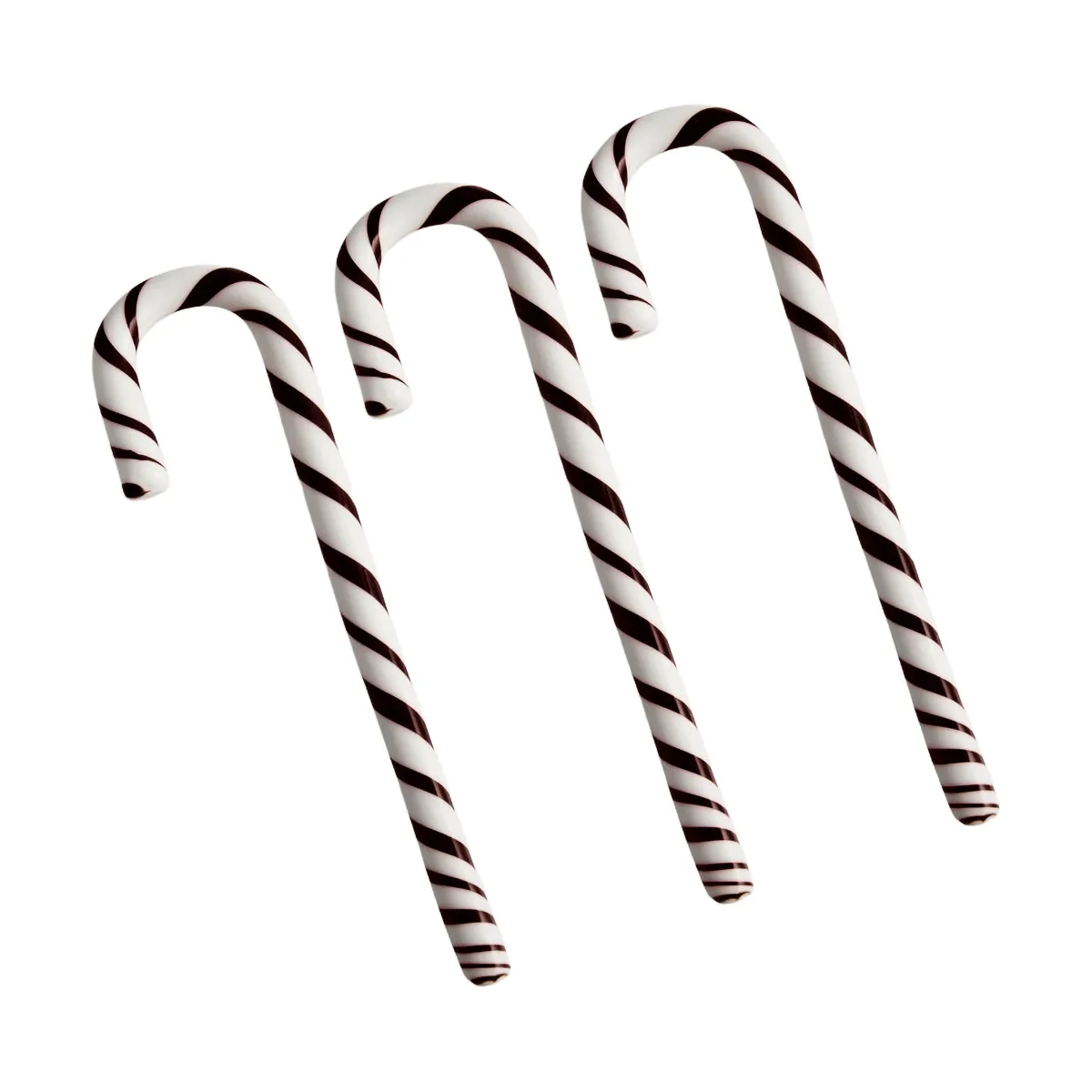 Polka käpp 17 cm 3-pack, Vit-svart Kosta Boda