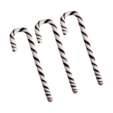 Polka käpp 17 cm 3-pack - Vit-svart - Kosta Boda