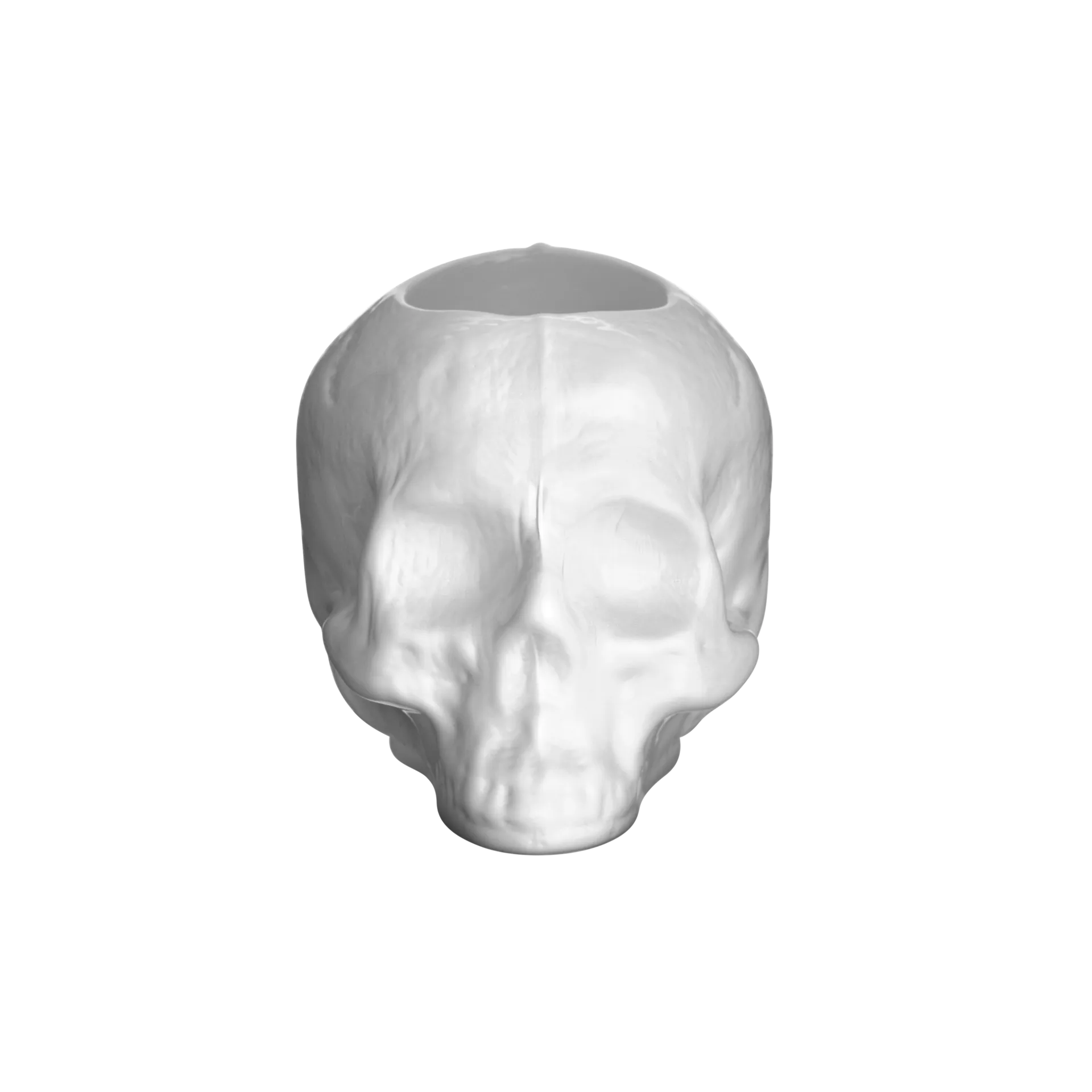 Skull ljuslykta 8,5 cm, Vit Kosta Boda