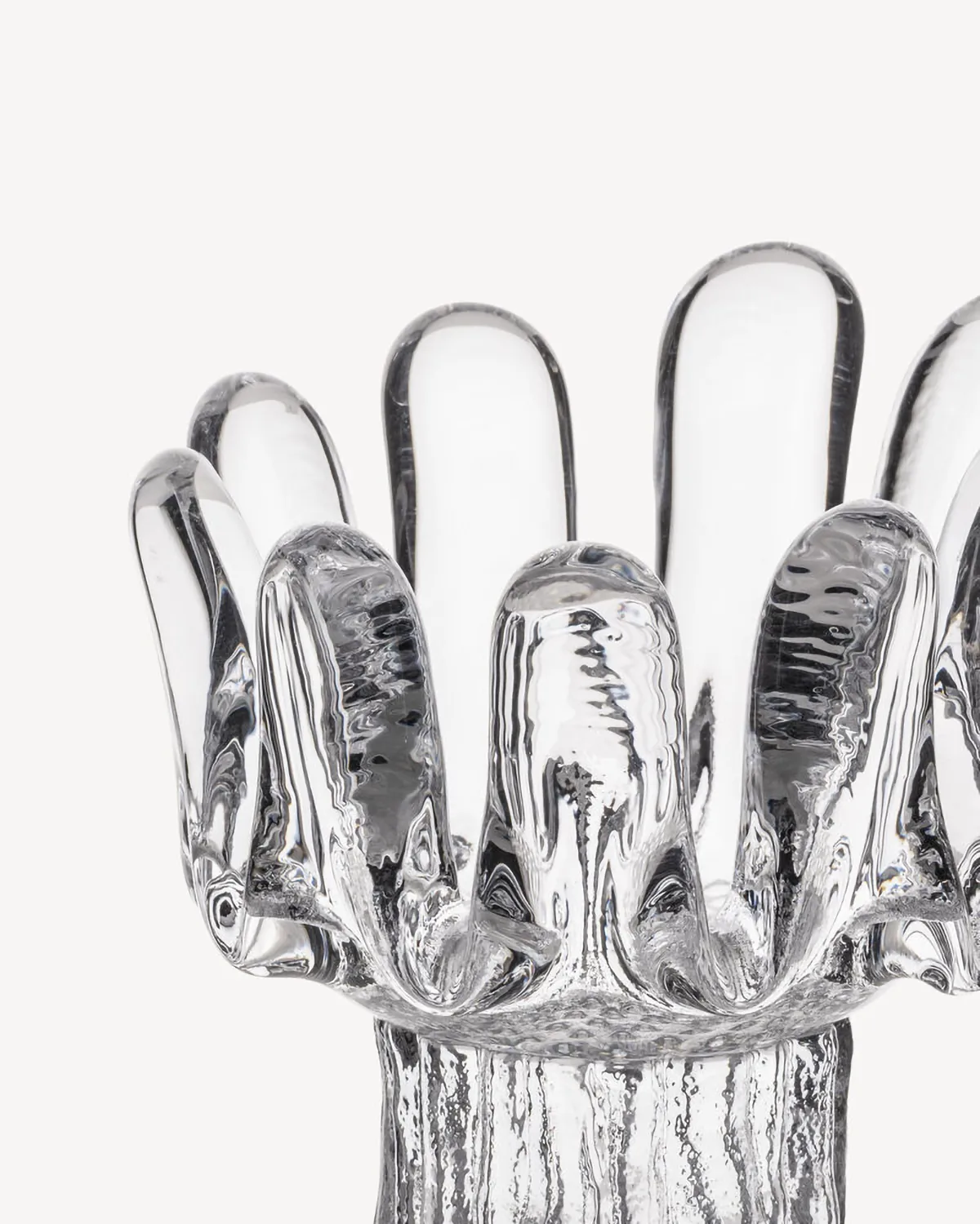 Solros ljuslykta 11,5 cm, Klar Kosta Boda