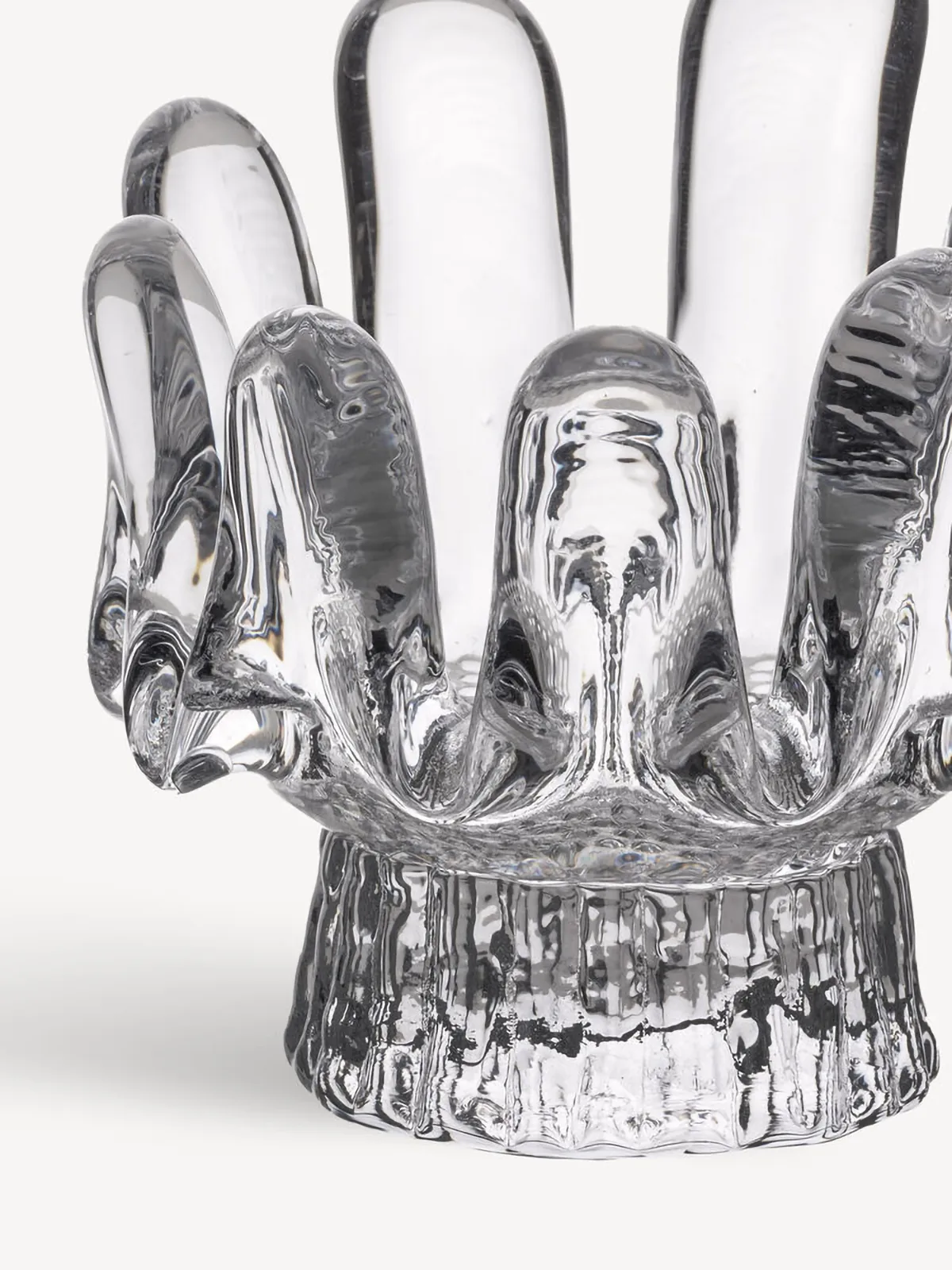 Solros ljuslykta 9,2 cm, Klar Kosta Boda