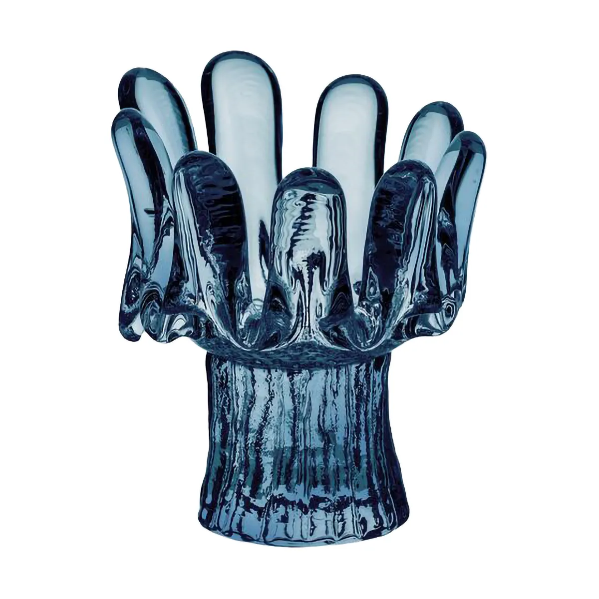 Solros ljuslykta cirkulärt glas 11,5 cm, Blå Kosta Boda