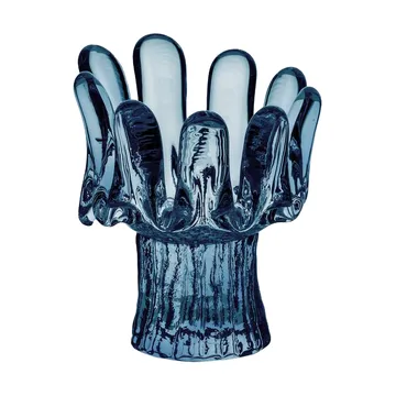 Solros ljuslykta cirkulärt glas 11,5 cm - Blå - Kosta Boda