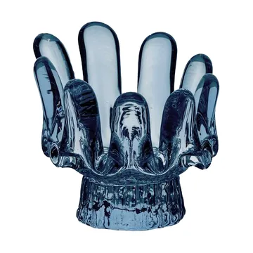 Solros ljuslykta cirkulärt glas 9,2 cm - Blå - Kosta Boda