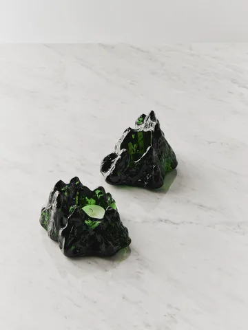 The Rock ljuslykta 91 mm - Smaragd grön - Kosta Boda