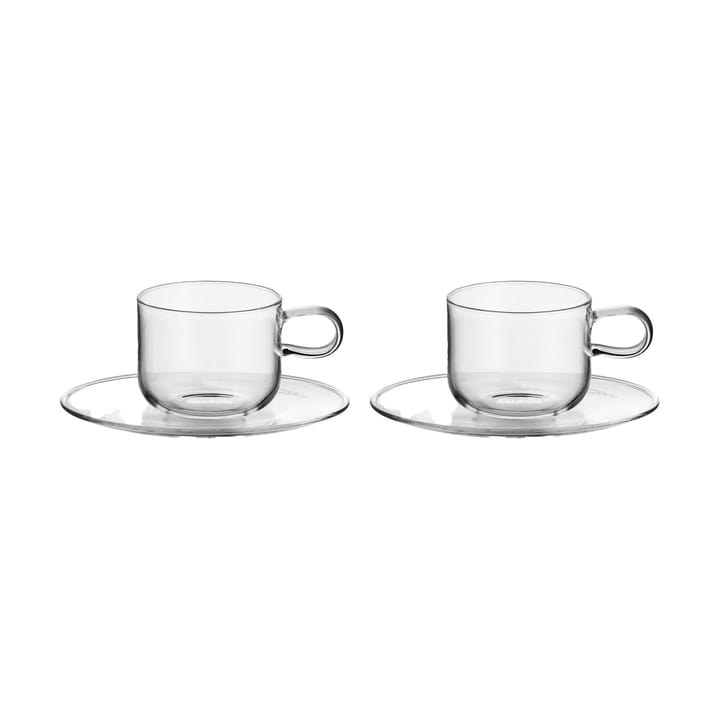 Viva kopp med fat 30 cl 2-pack - Klar - Kosta Boda
