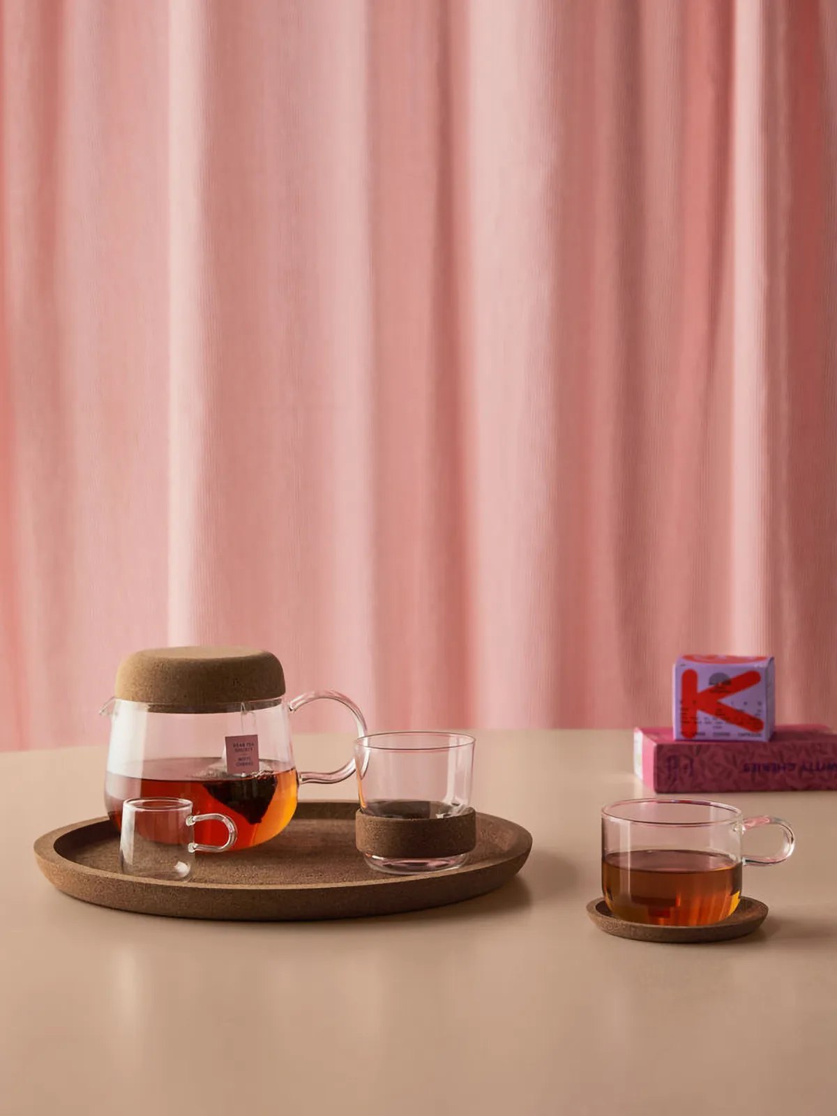 Viva tekanna med korklock 1,2 L, Klar Kosta Boda