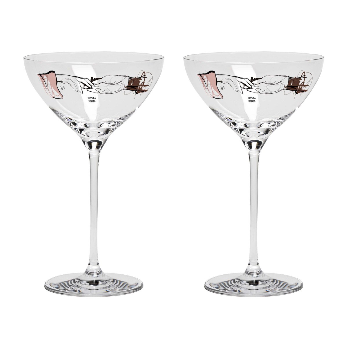 Kosta Boda You and me together champagnecoupe 32 cl 2-pack Clear / Multi