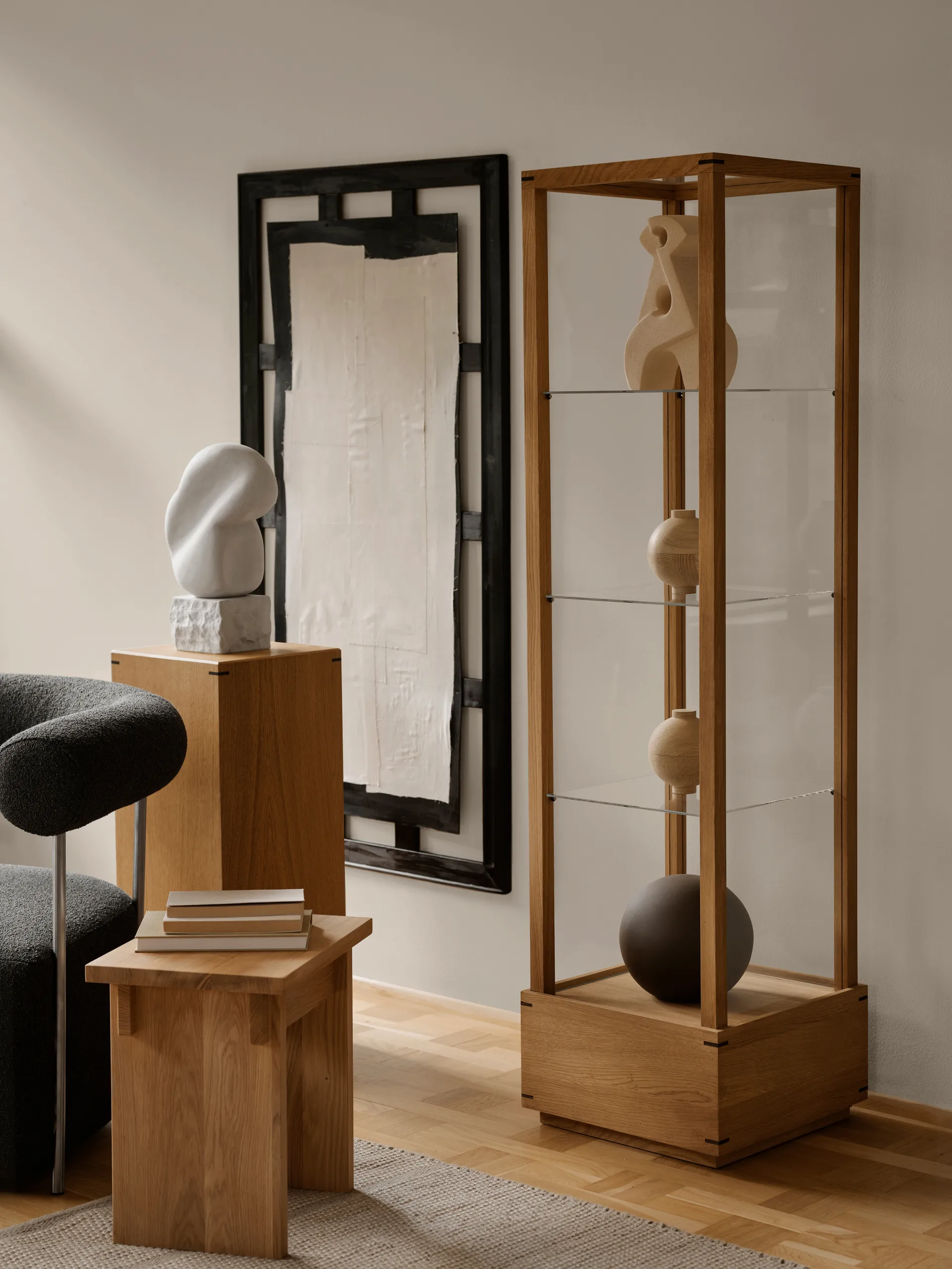 Artisan pall 30x40 cm, Varm lackerad ek Kristina Dam Studio