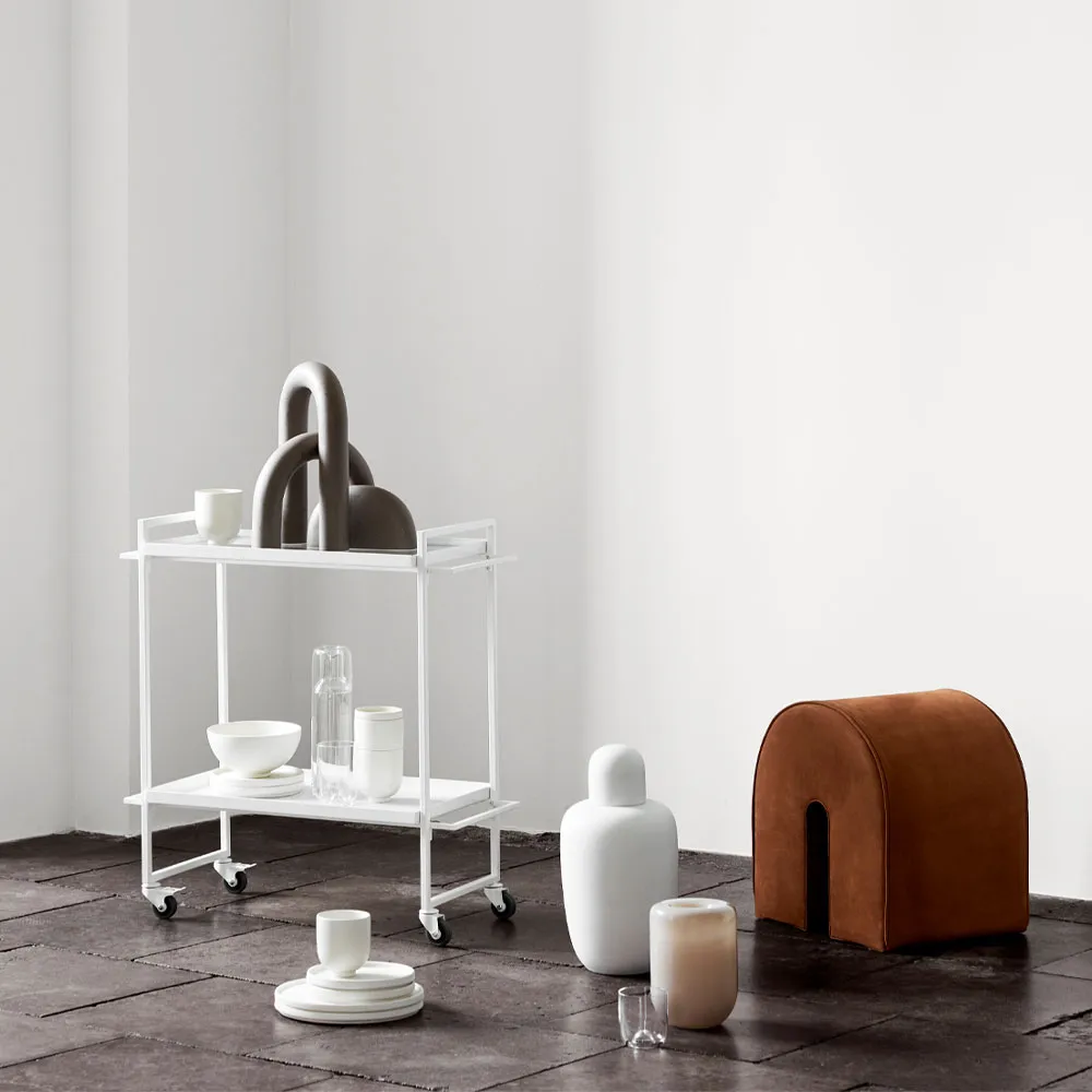 Bauhaus serveringsvagn, White Kristina Dam Studio