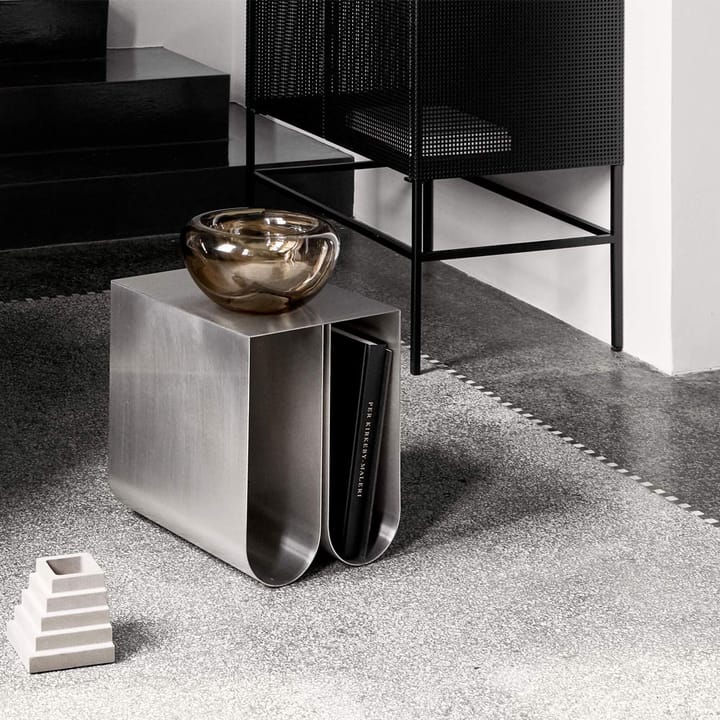 Curved sidobord, Stainless steel Kristina Dam Studio