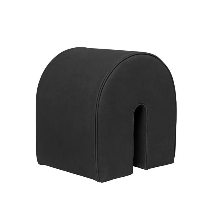 Curved sittpuff - Läder black - Kristina Dam Studio