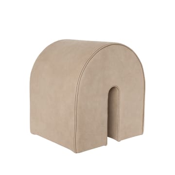 Curved sittpuff - Läder light brown - Kristina Dam Studio