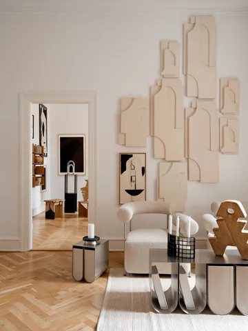 Serif Relief väggdekoration M - Off white - Kristina Dam Studio