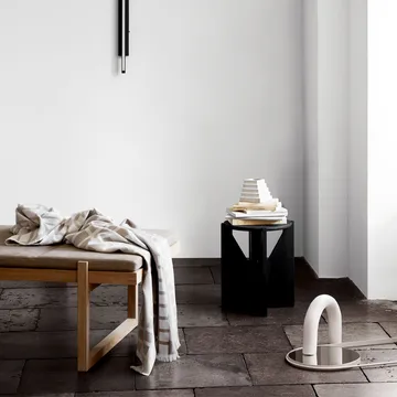 Stool rund pall - Oak black, Ø36x42 cm - Kristina Dam Studio