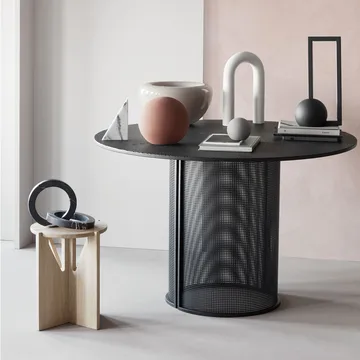 Stool rund pall - Oak black, Ø36x42 cm - Kristina Dam Studio
