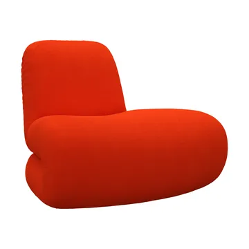 BAU fåtölj - helklädd-vidar 0542-röd, öppen - Lammhults