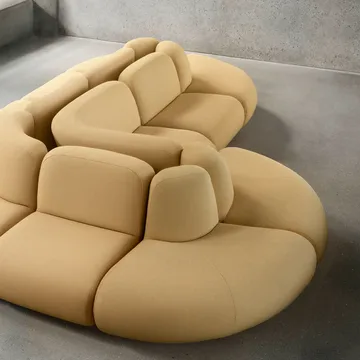 BAU soffa 3-sits, Zero beige - Lammhults