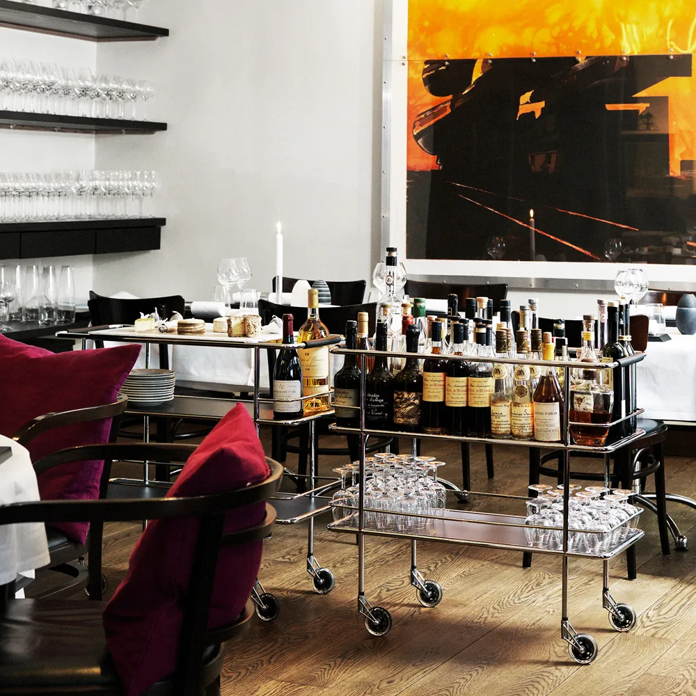 Cargo serveringsvagn, Svart laminat-krom Lammhults