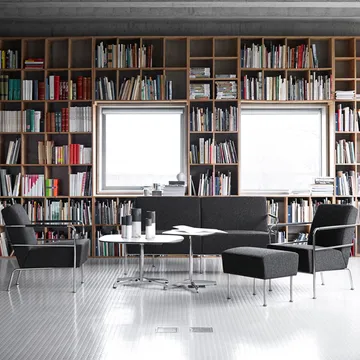 Chicago III soffbord - Vit laminat-krom - Lammhults