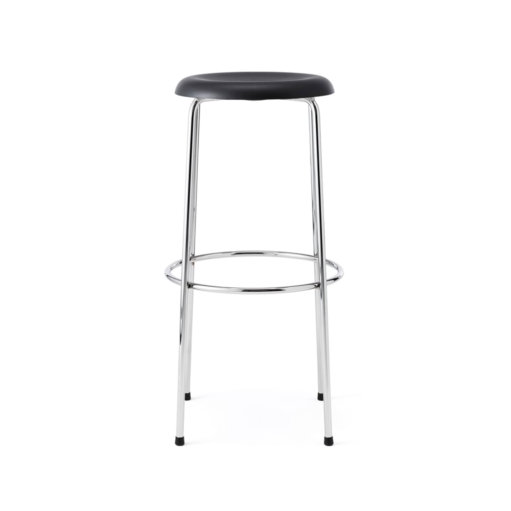 Lammhults Taburett barpall svart, hög, kromstativ | Skandinavisk Design | Barstolar | Svart