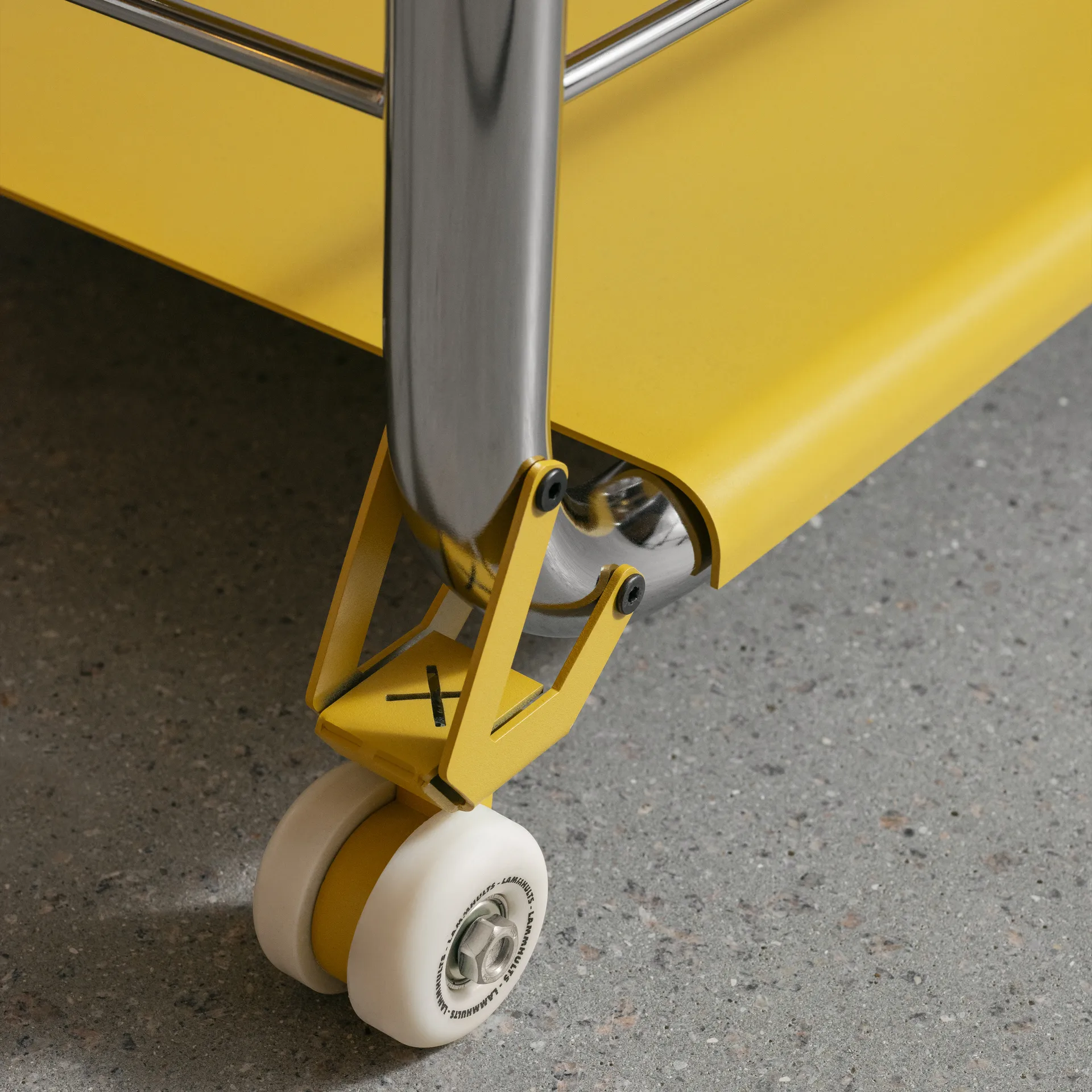 Tension rullvagn, Krom-signal yellow Lammhults