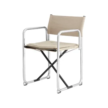 X75-2 karmstol - Linneväv natur-krom - Lammhults