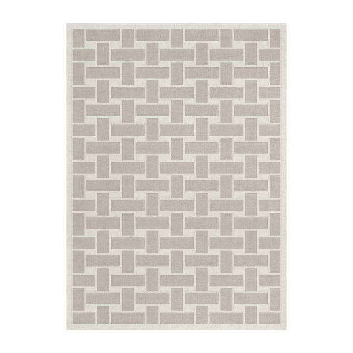 60S Geo Basket Weave ullmatta - Oatmeal, 300x400 cm - Layered