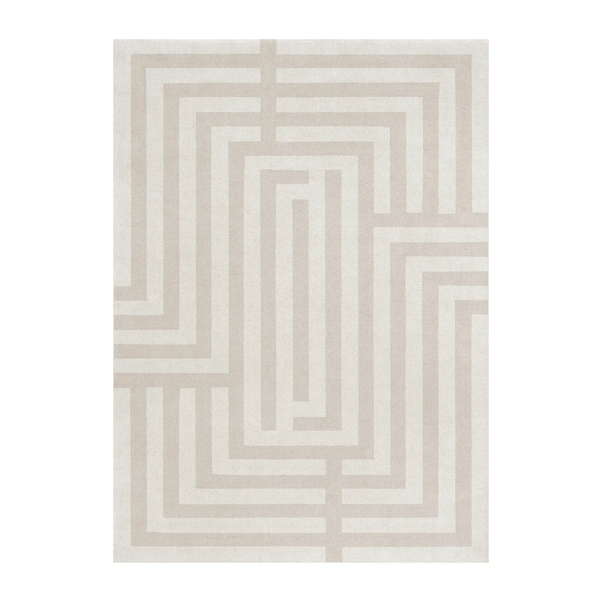 60S Geo Letters matta, Oatmeal, 180x270 cm Layered