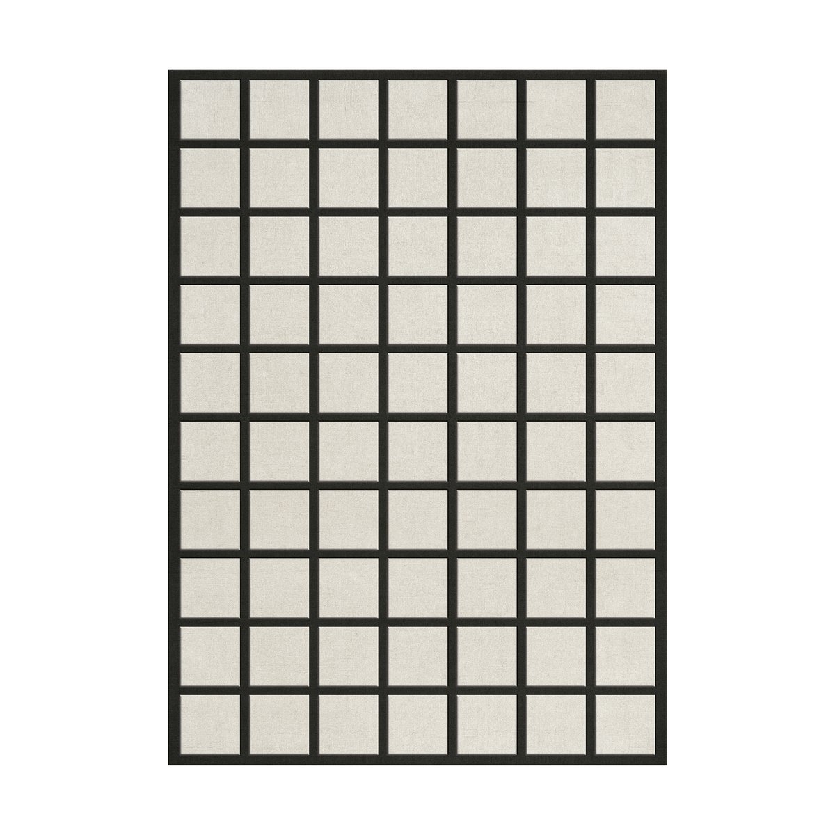 Layered Avenue Checked ullmatta Bone White, 200x300 cm