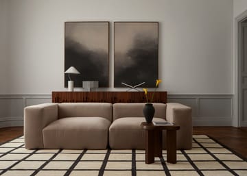 Avenue Checked ullmatta - Bone White, 200x300 cm - Layered
