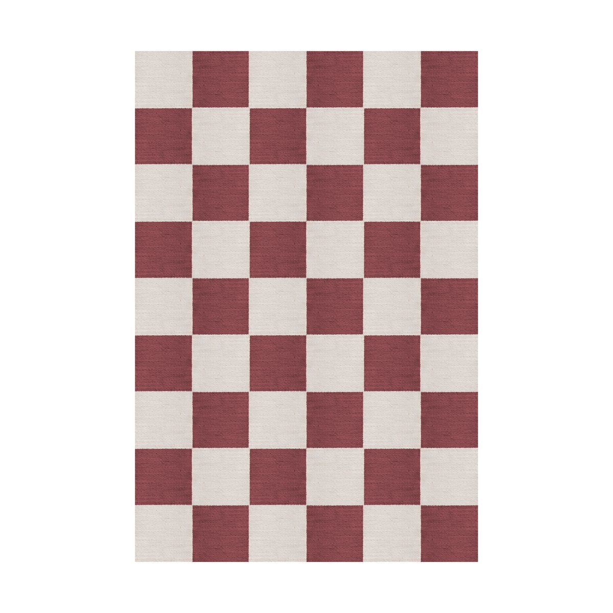 Layered Chess ullmatta Burgundy, 140x200 cm | Skandinavisk Design | Ullmattor | Röd