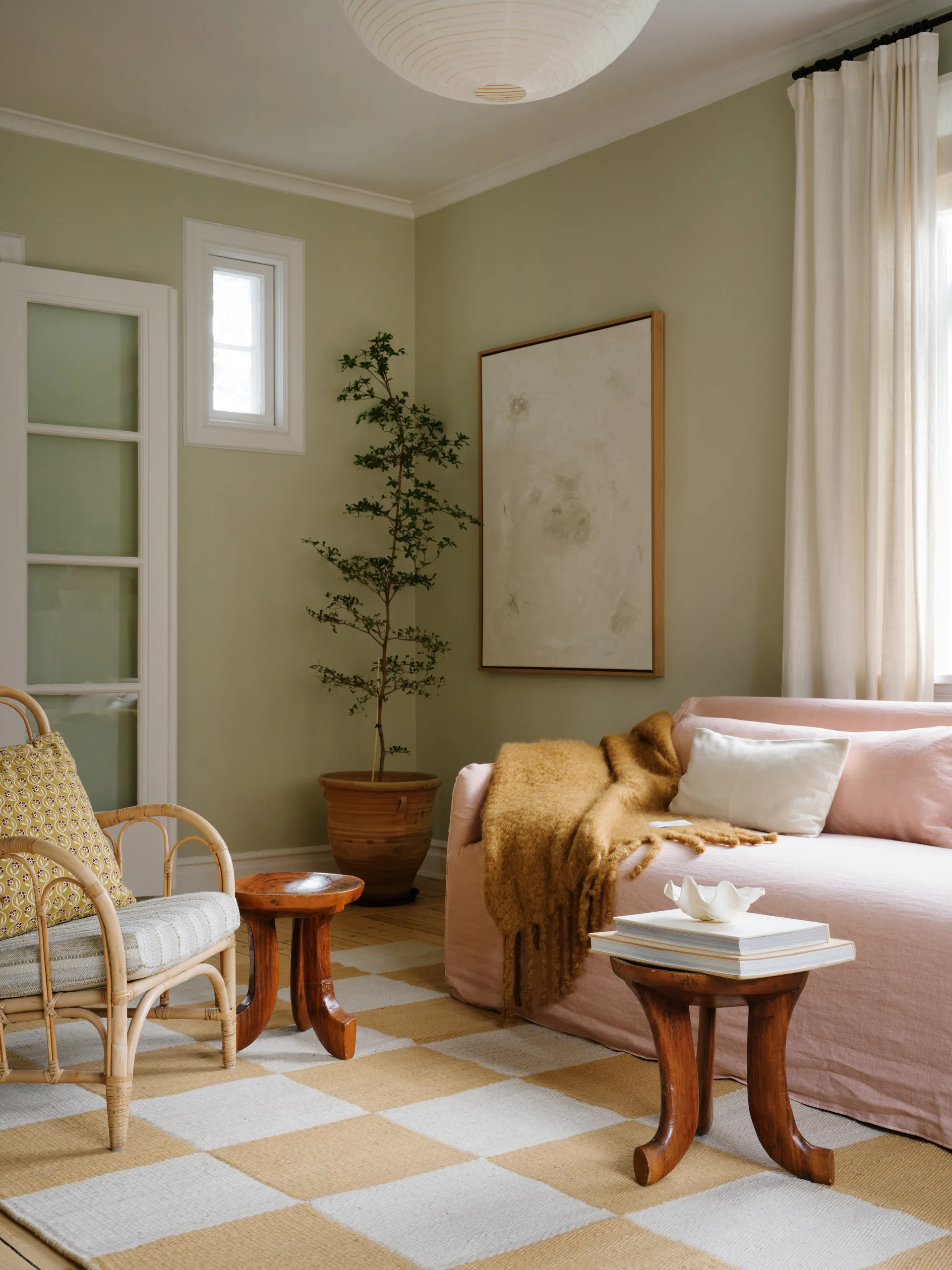 Chess ullmatta, Harvest yellow, 180x270 cm Layered