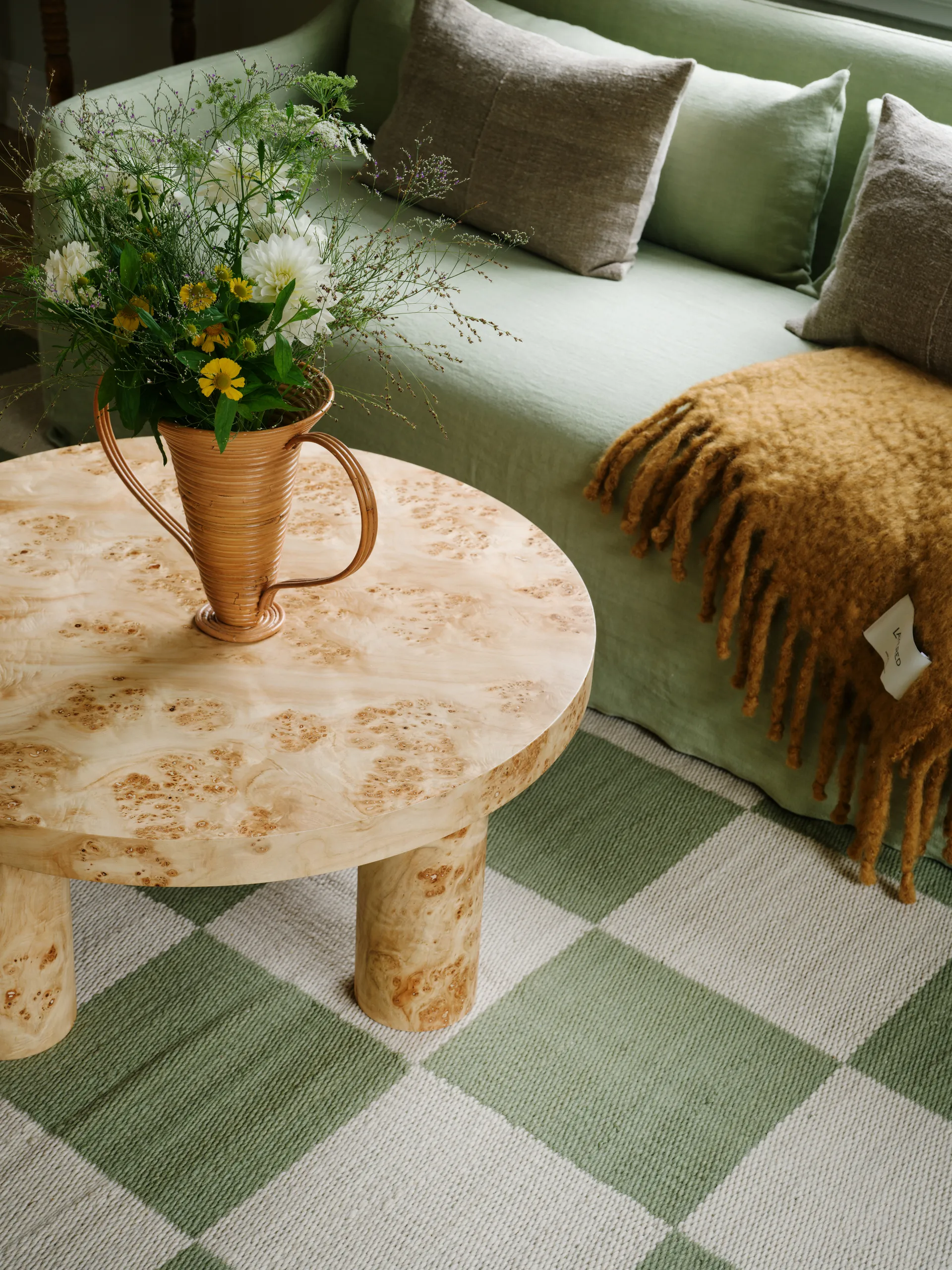 Chess ullmatta, Sage, 250x350 cm Layered