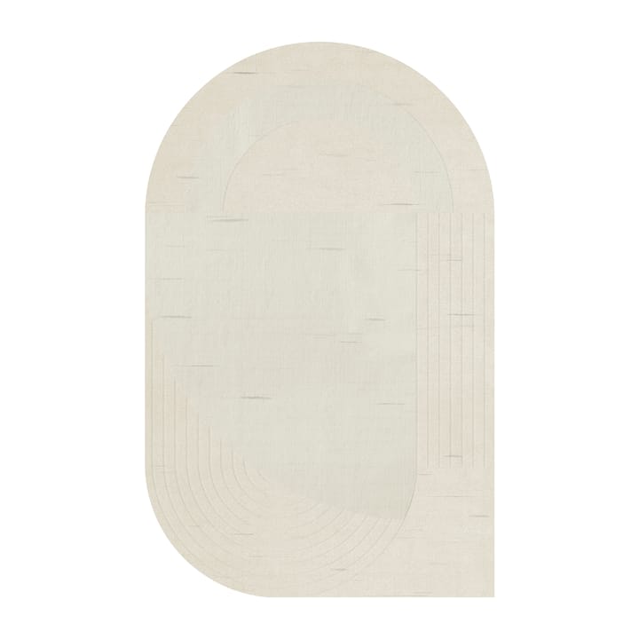 Circular ullmatta 180x270 cm - Bone white - Layered